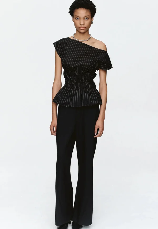 New Aida Top - Black Stripe Women Tops & Tees