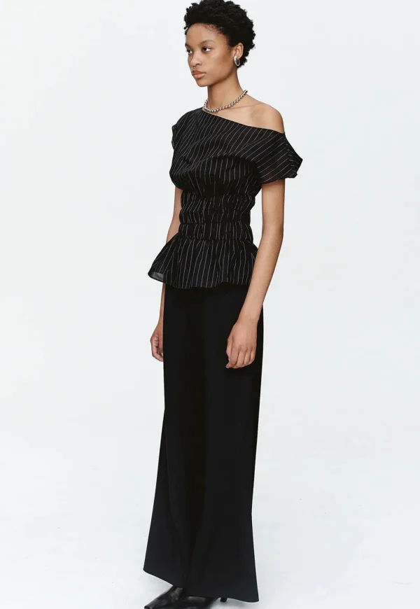 New Aida Top - Black Stripe Women Tops & Tees