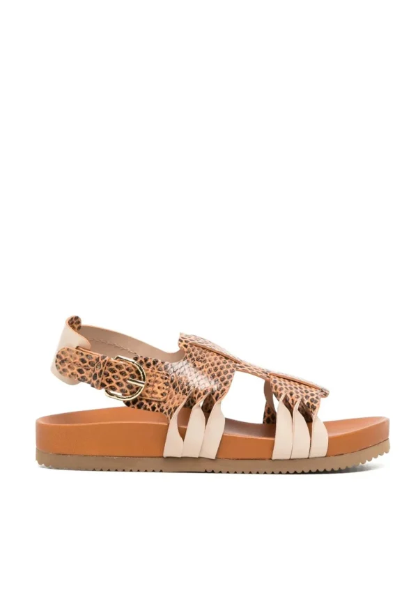 Fashion Alma Twisted Contrast Sandal - Dune Women Footwear | Slides & Sandals