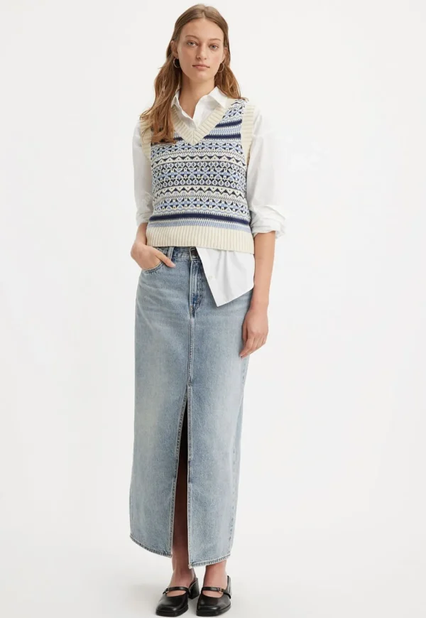 New Ankle Column Skirt - Please Hold Women Skirts | Denim