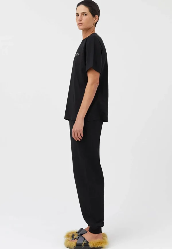 Online Asher Tee - Black w Stone Women Tops & Tees