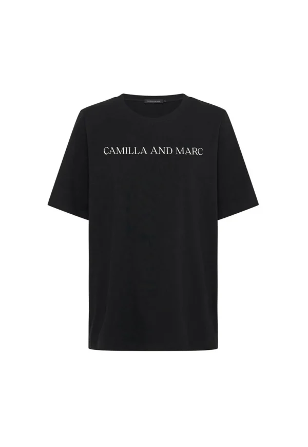 Online Asher Tee - Black w Stone Women Tops & Tees