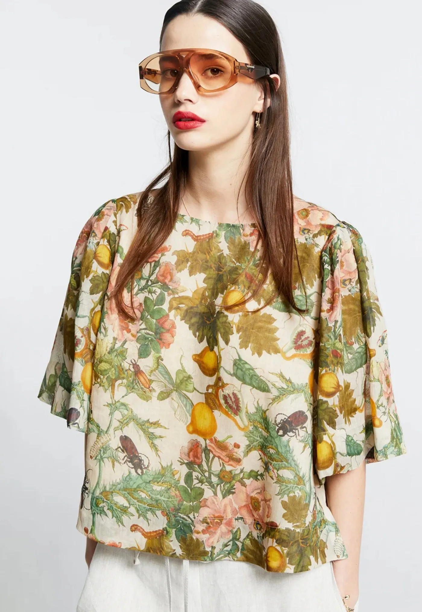 azalea_top__insects__frui_0.webp Fashion Azalea Top - Insects & Fruit Macadamia Multi Women Tops & Tees