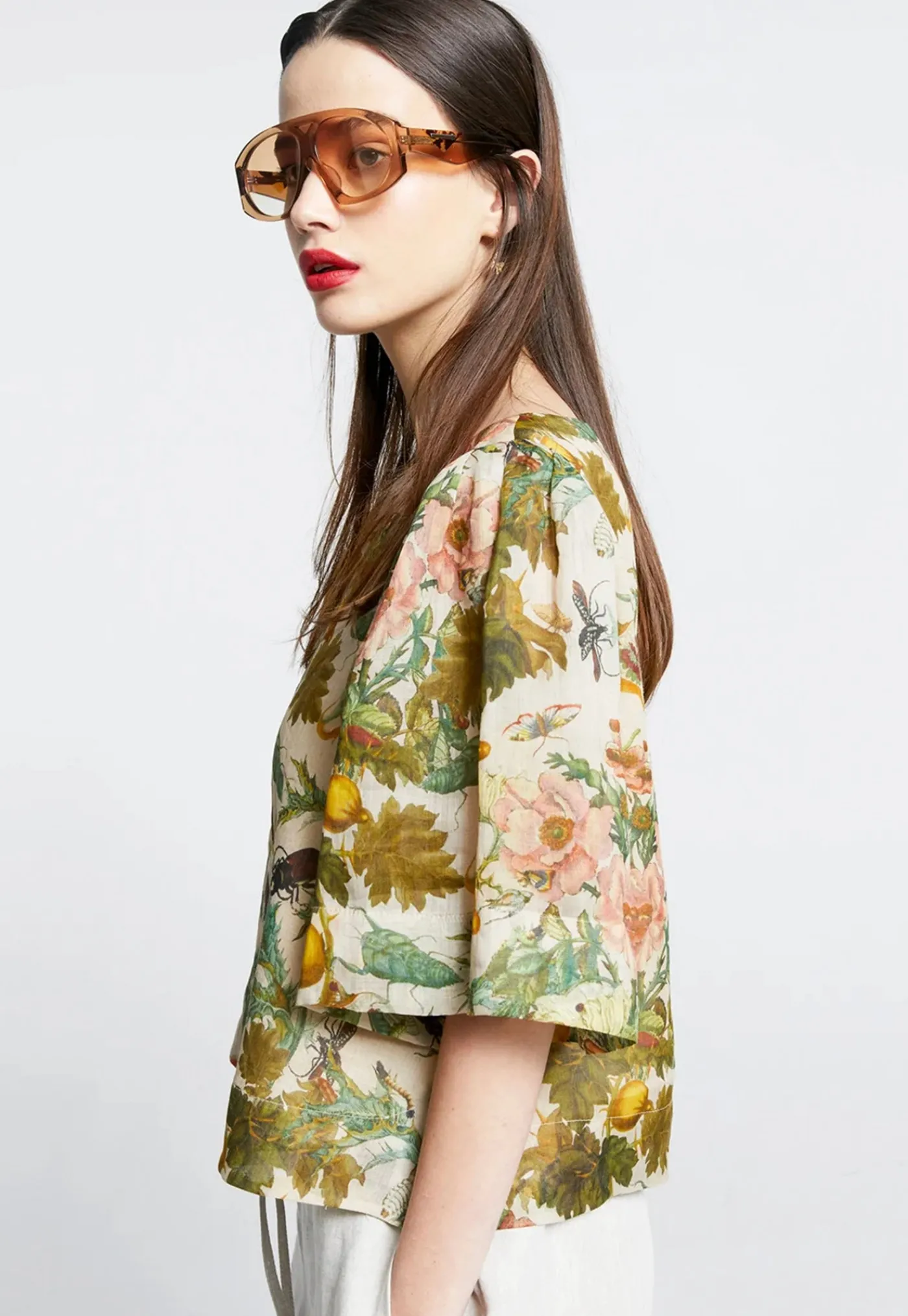 azalea_top__insects__frui_1.webp Fashion Azalea Top - Insects & Fruit Macadamia Multi Women Tops & Tees