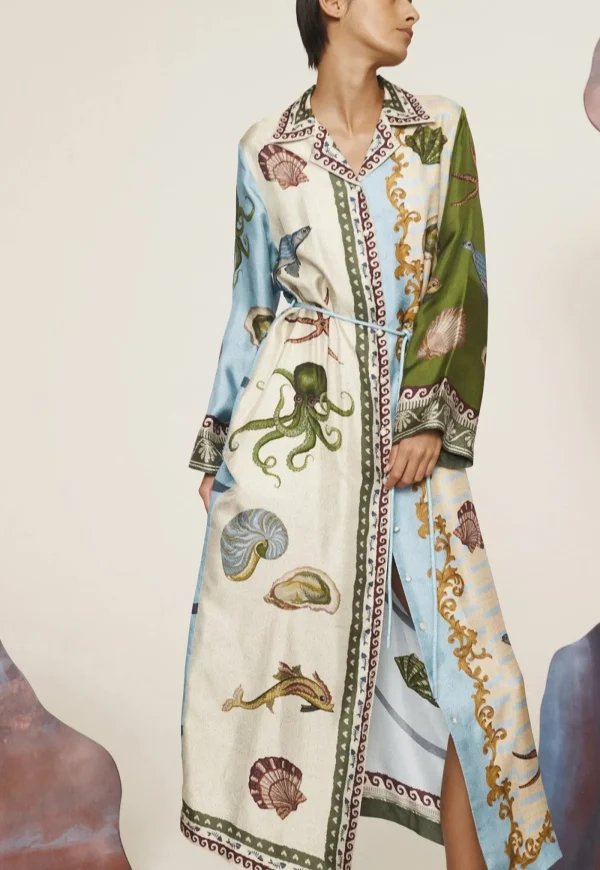 Fashion Bath House Silk Shirtdress - Multi Women Dresses