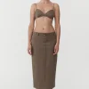 New Belted Pencil Skirt - Kelp Women Skirts
