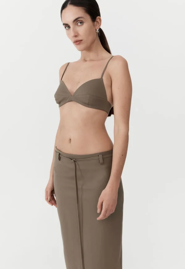 New Belted Pencil Skirt - Kelp Women Skirts