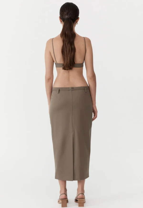 New Belted Pencil Skirt - Kelp Women Skirts
