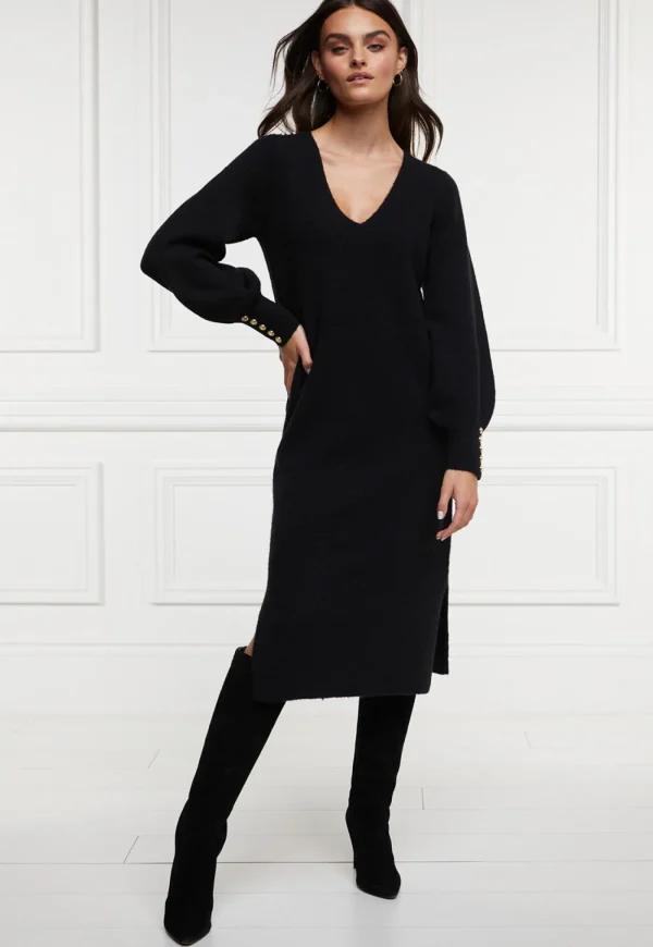 Sale Berkeley V-Neck Dress - Black Women Dresses