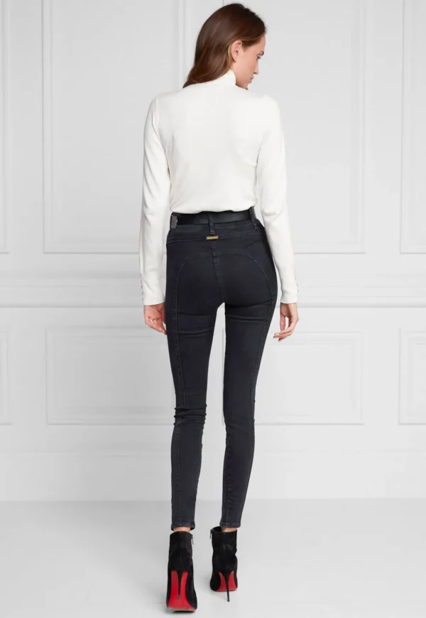 Clearance Biker Jean - Washed Black Women Denim