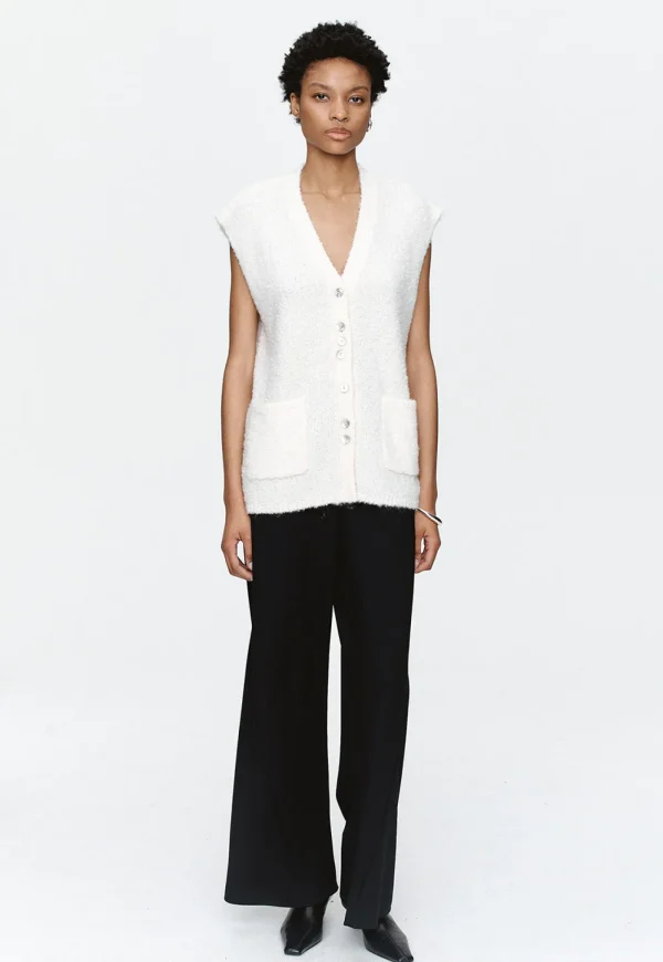Clearance Bonita Vest - Ivory Women Tops & Tees