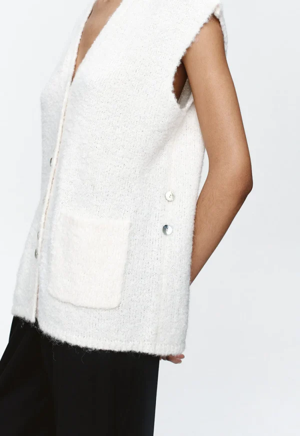 Clearance Bonita Vest - Ivory Women Tops & Tees
