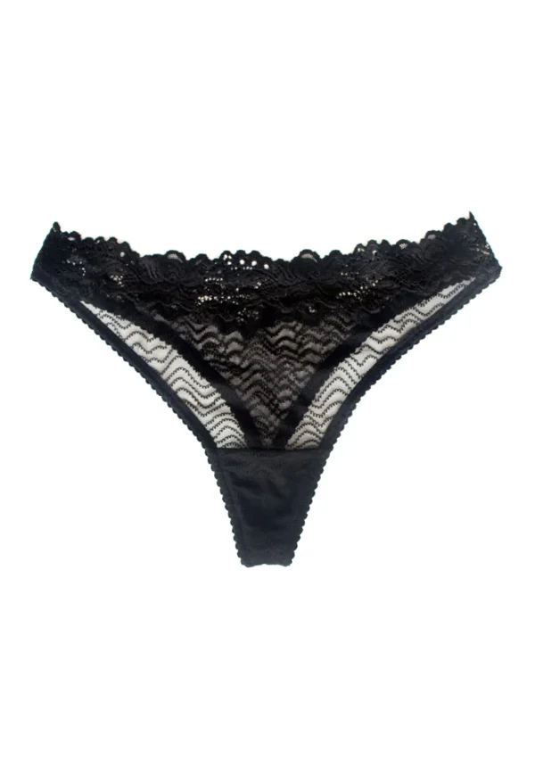 Best Bonnie Thong - Black Women Lingerie