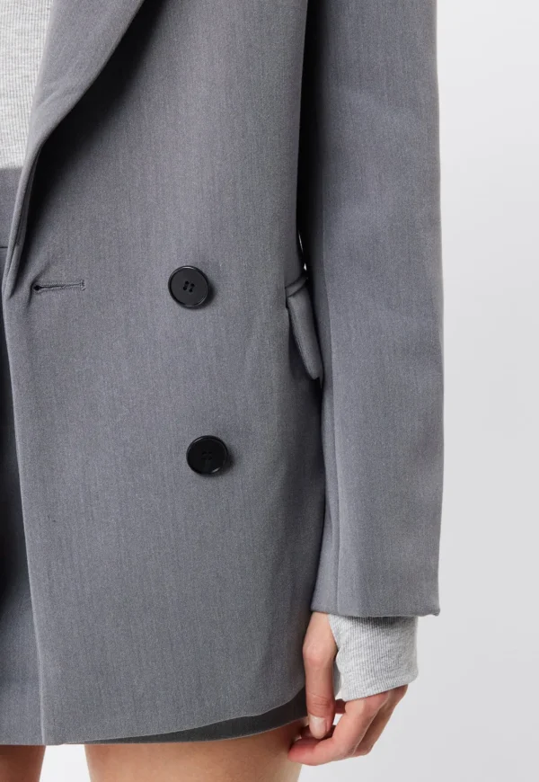 New Boston Double Breasted Blazer - Grey Women Blazers & Jackets