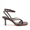 New Braided Strap Heel - Chocolate Women Footwear | Heels