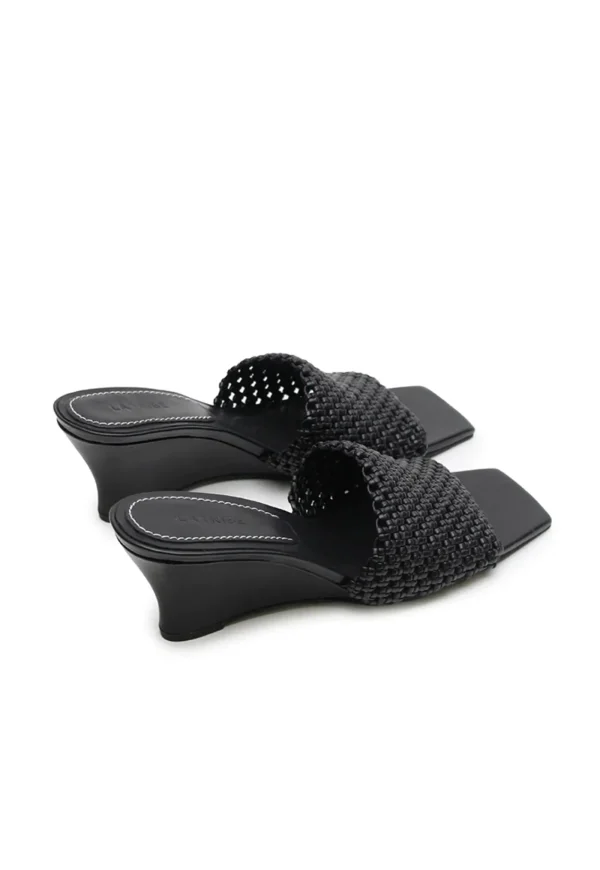 Outlet Braided Wedge Heel - Black Women Footwear | Heels