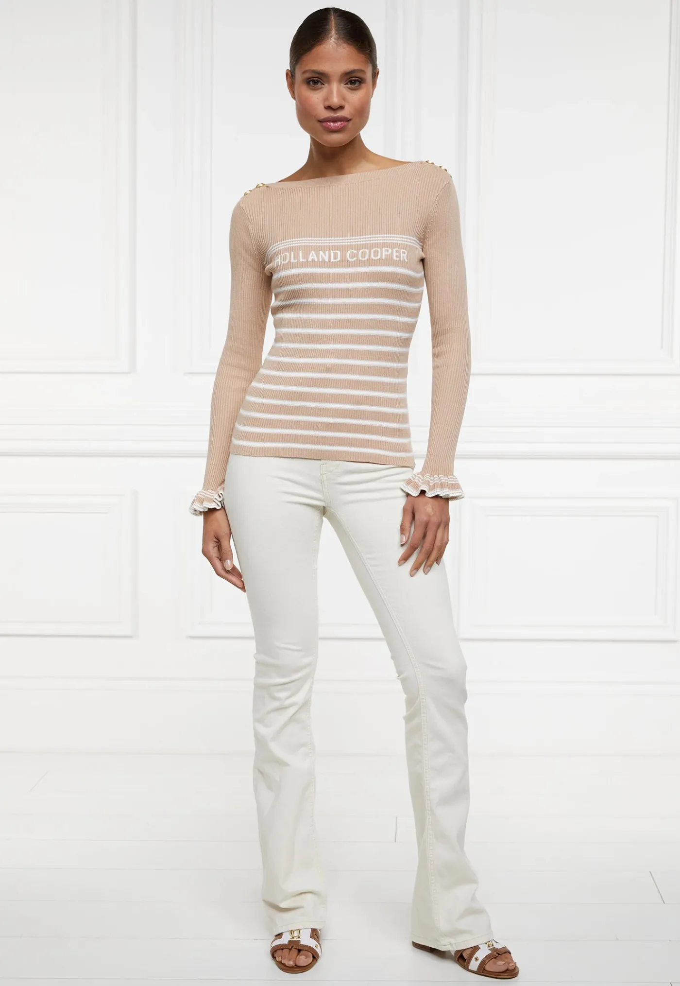 bretton_boat_neck_knit__l_0.webp Clearance Bretton Boat Neck Knit - Light Camel Women Tops & Tees