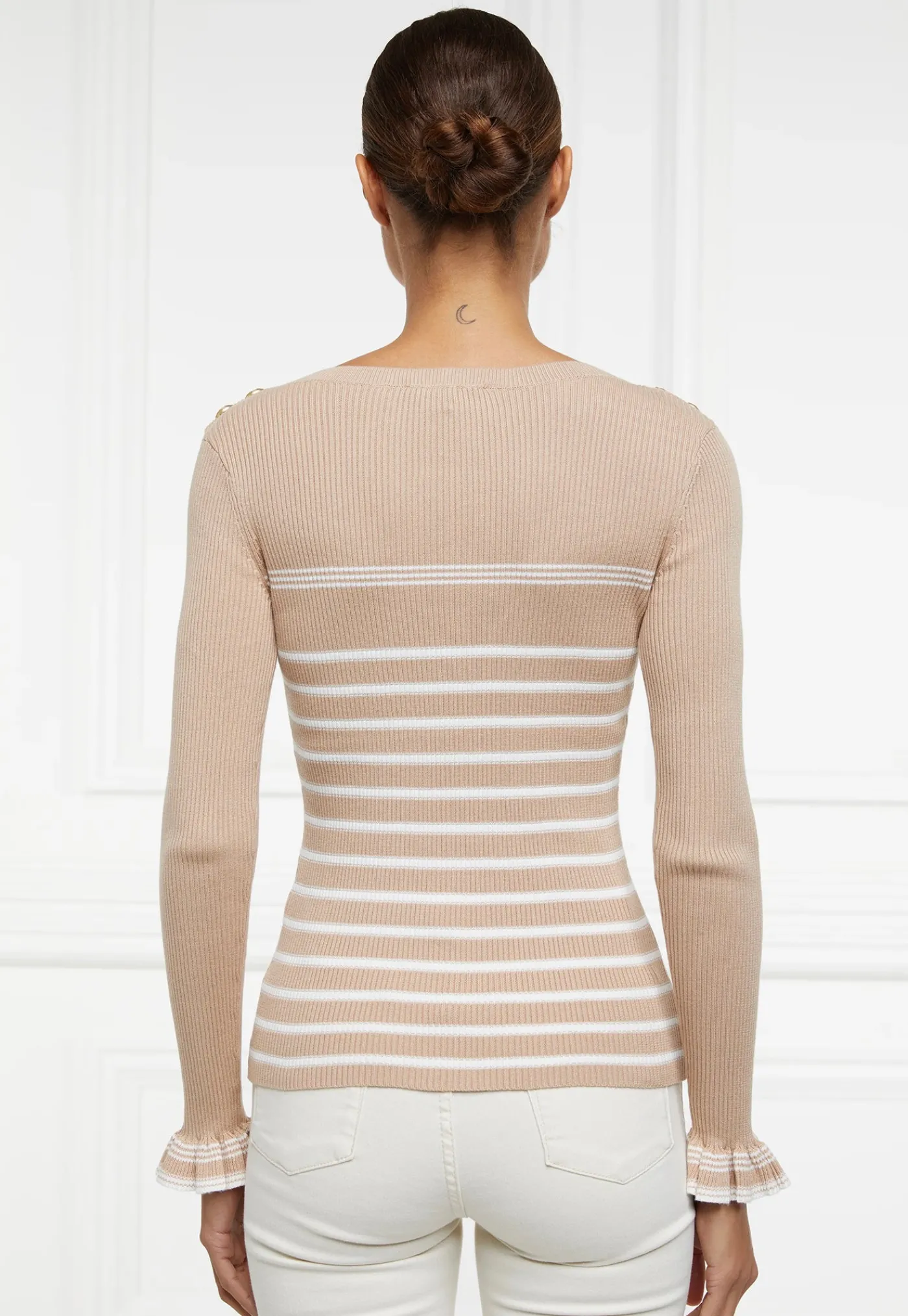 bretton_boat_neck_knit__l_3.webp Clearance Bretton Boat Neck Knit - Light Camel Women Tops & Tees