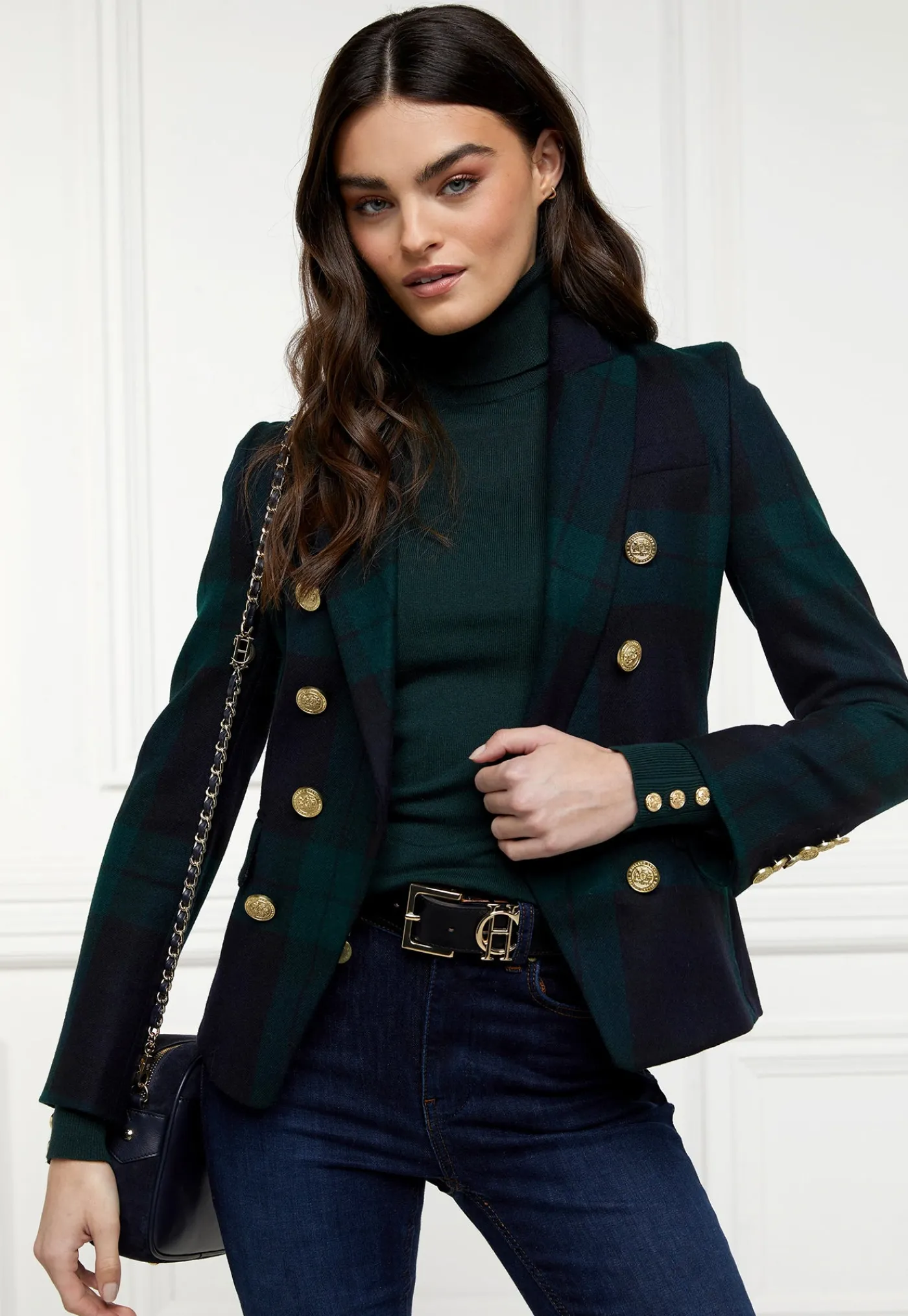 buttoned_knit_roll_neck___1.webp Hot Buttoned Knit Roll Neck - Deep Emerald Women Tops & Tees | Knitwear