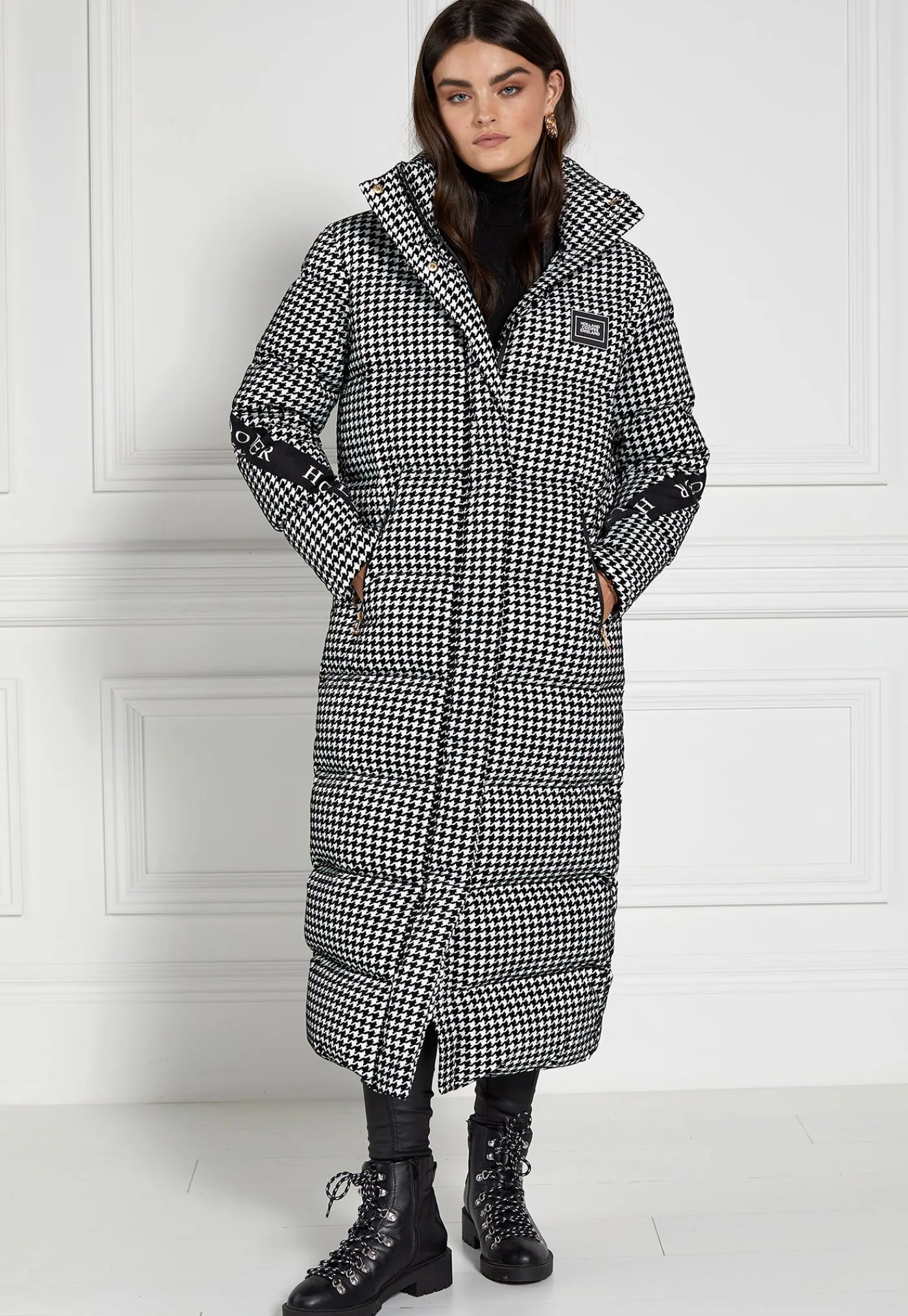 camden_longline_coat__hou_0.webp Clearance Camden Longline Coat - Houndstooth Women Coats