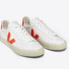 Outlet Campo Chromefree Leather - Extra White Orange Fluo Women Footwear | Sneakers