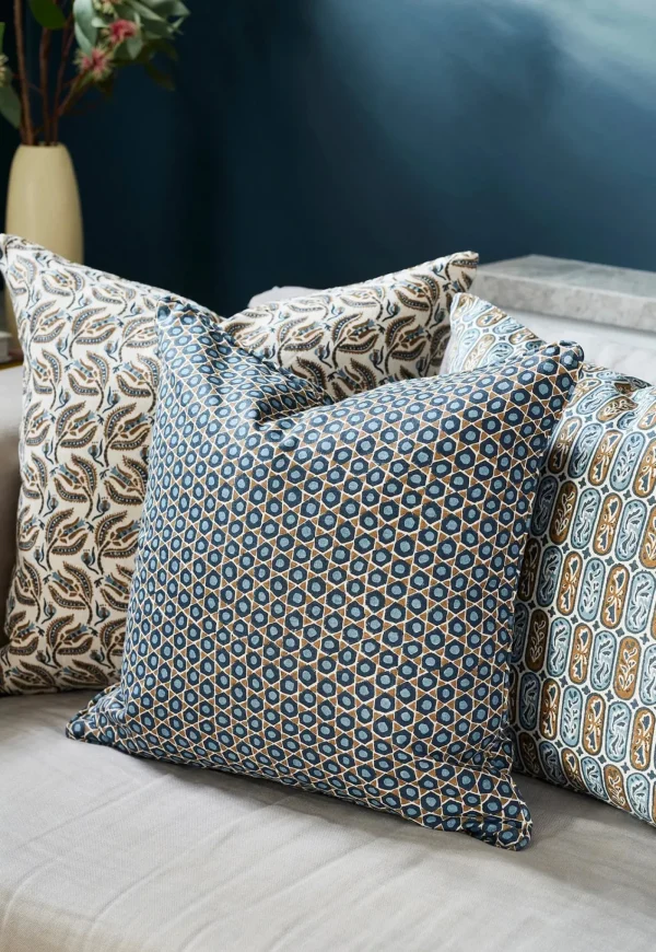 New Carezza Tobacco Linen Cushion 50x50cm Cushions & Throws