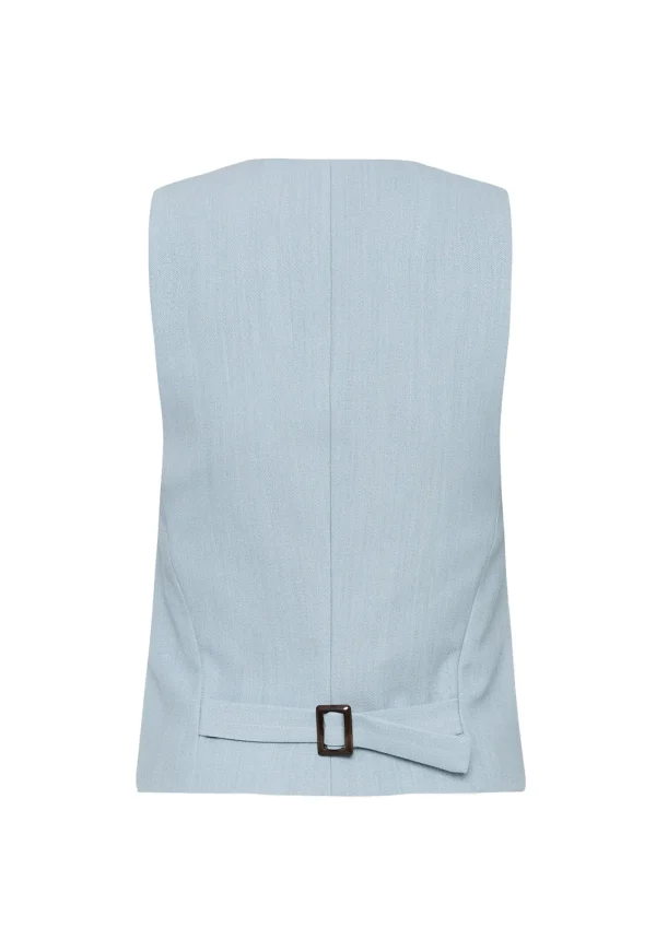 Discount Carter Vest - Stone Blue Women Tops & Tees