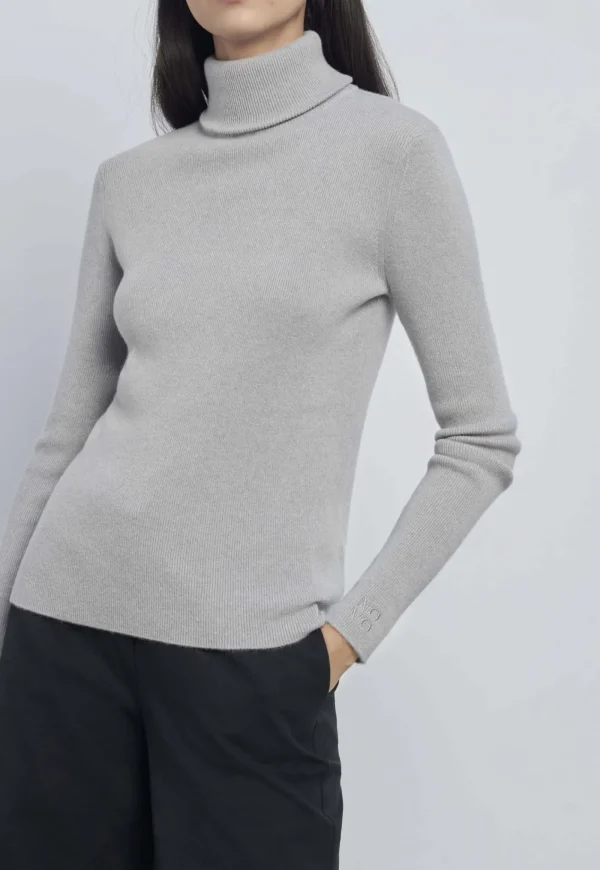 Online Cashmere Turtleneck - Grey Women Tops & Tees | Knitwear