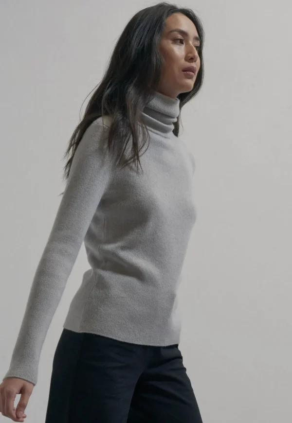 Online Cashmere Turtleneck - Grey Women Tops & Tees | Knitwear