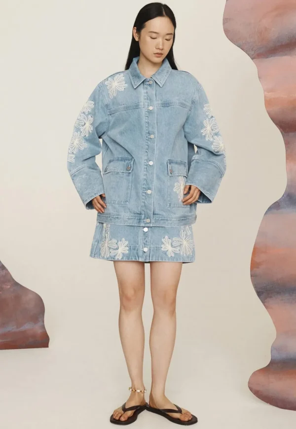Outlet Charlene Denim Jacket - Light Wash Women Blazers & Jackets | Denim