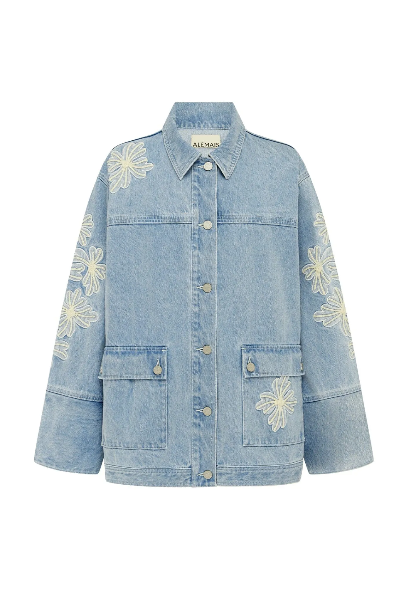 charlene_denim_jacket__li_5.webp Outlet Charlene Denim Jacket - Light Wash Women Blazers & Jackets | Denim