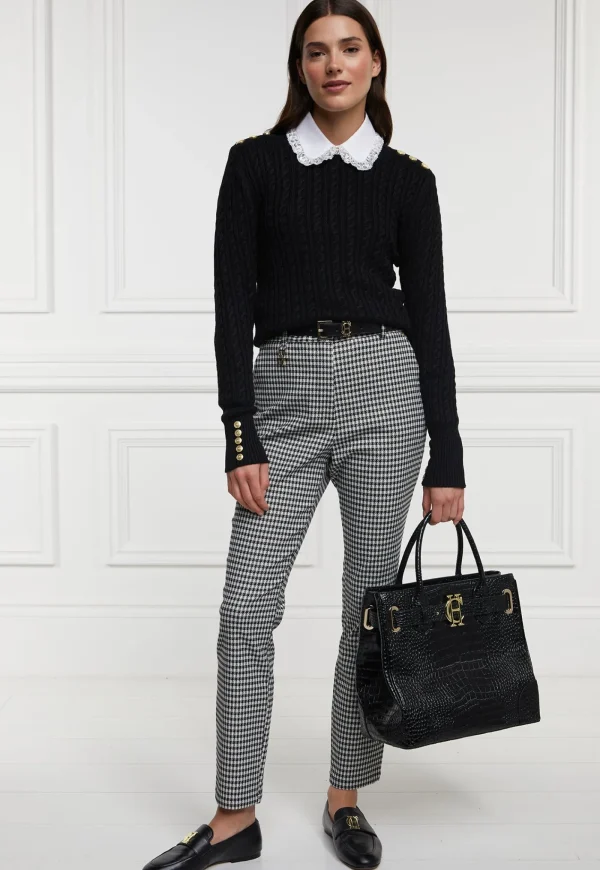 New Charlton Trousers - Houndstooth Gold Women Pants