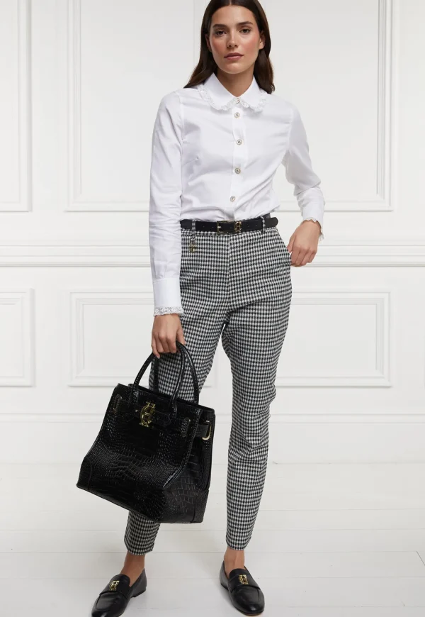 New Charlton Trousers - Houndstooth Gold Women Pants