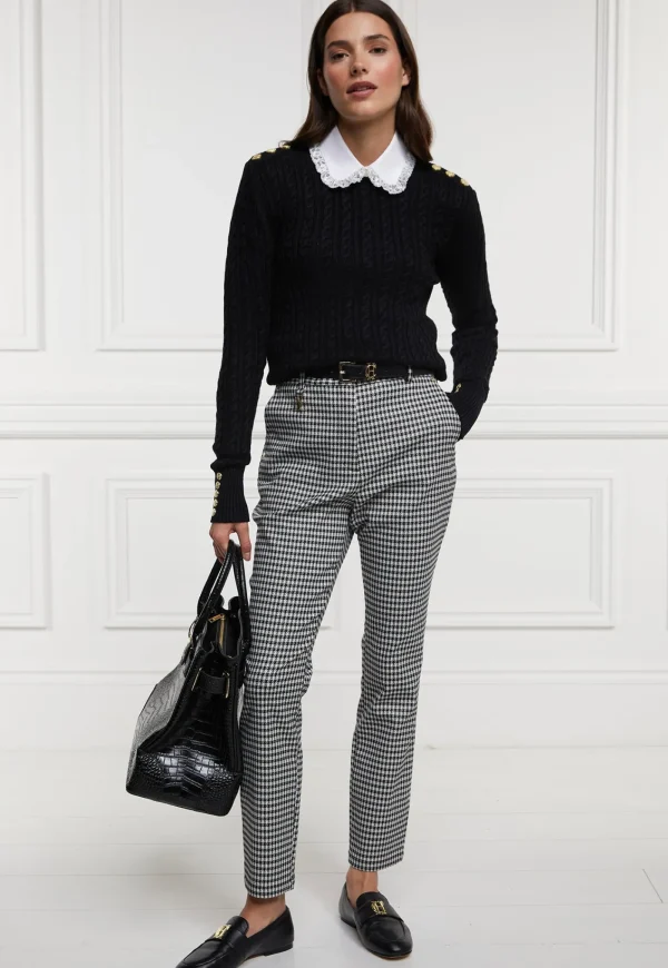 New Charlton Trousers - Houndstooth Gold Women Pants