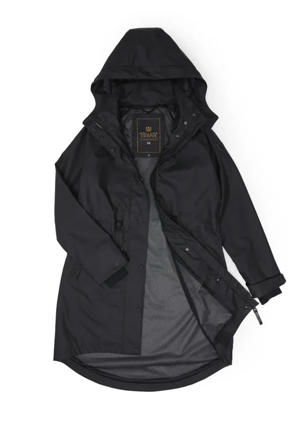 Outlet Chartwell Rain Parka - Black Women Blazers & Jackets