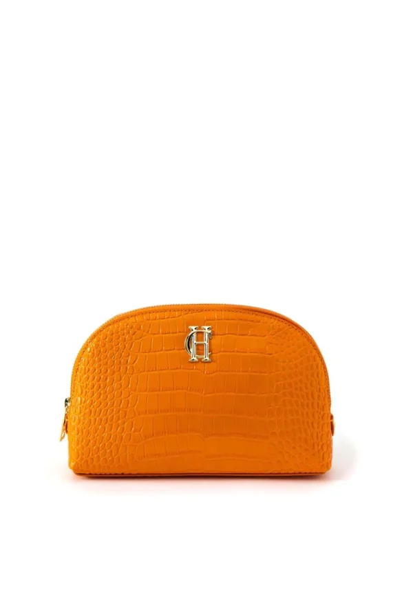New Chelsea Makeup Bag - Orange Croc Women Bags | Bags
