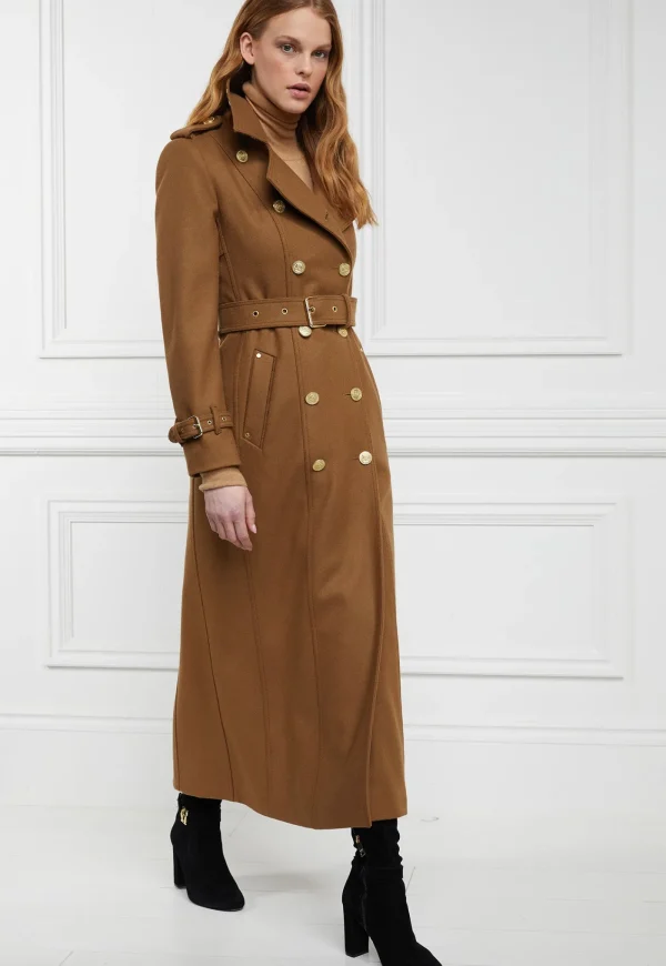 New Chelsea Trench Coat Full Length - Dark Camel Women Coats