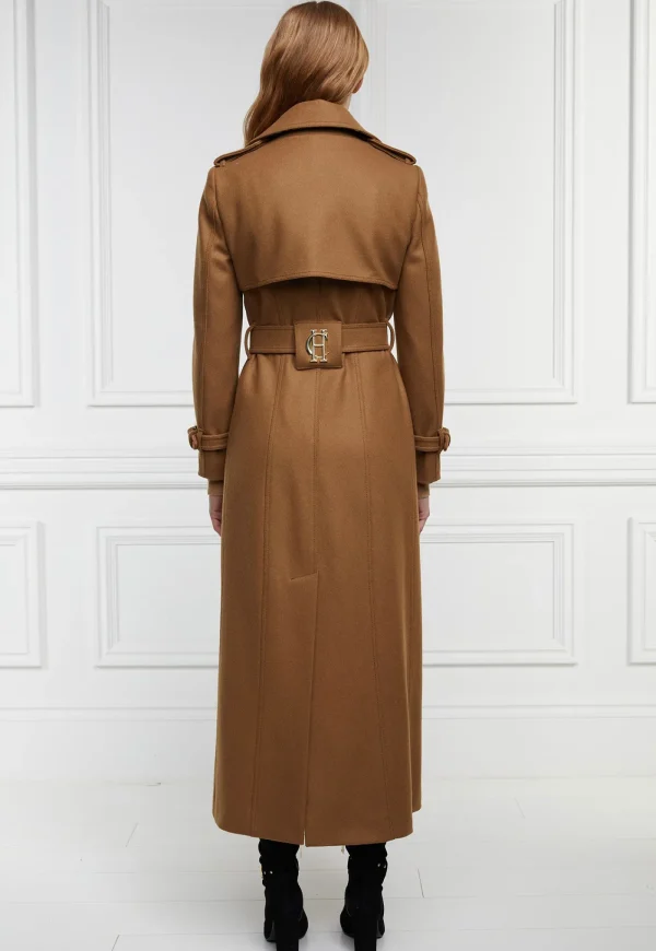 New Chelsea Trench Coat Full Length - Dark Camel Women Coats