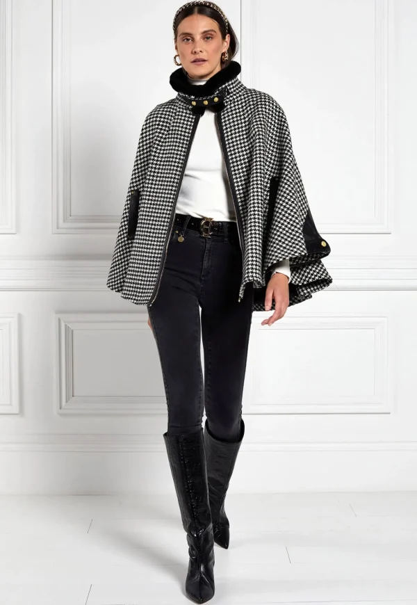 New Chiltern Cape - Houndstooth Women Coats