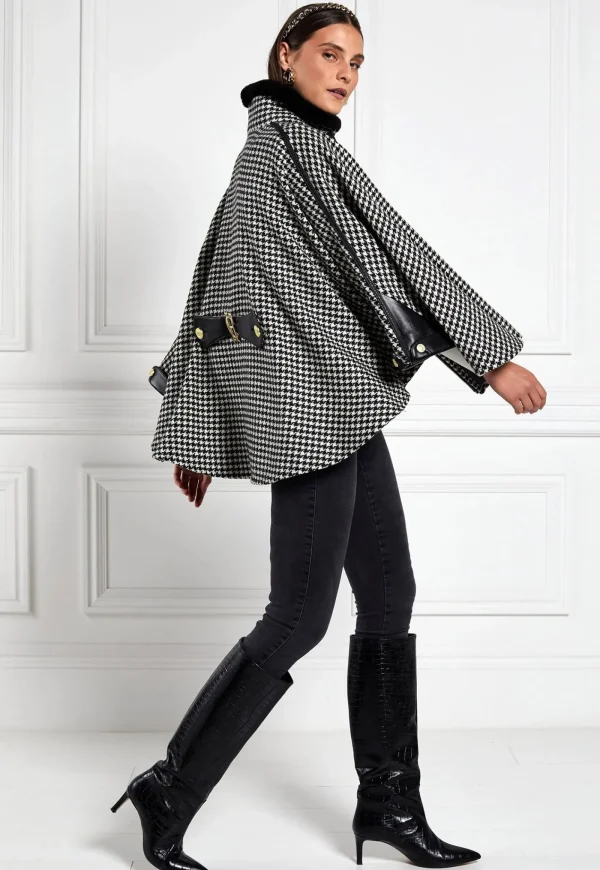 New Chiltern Cape - Houndstooth Women Coats