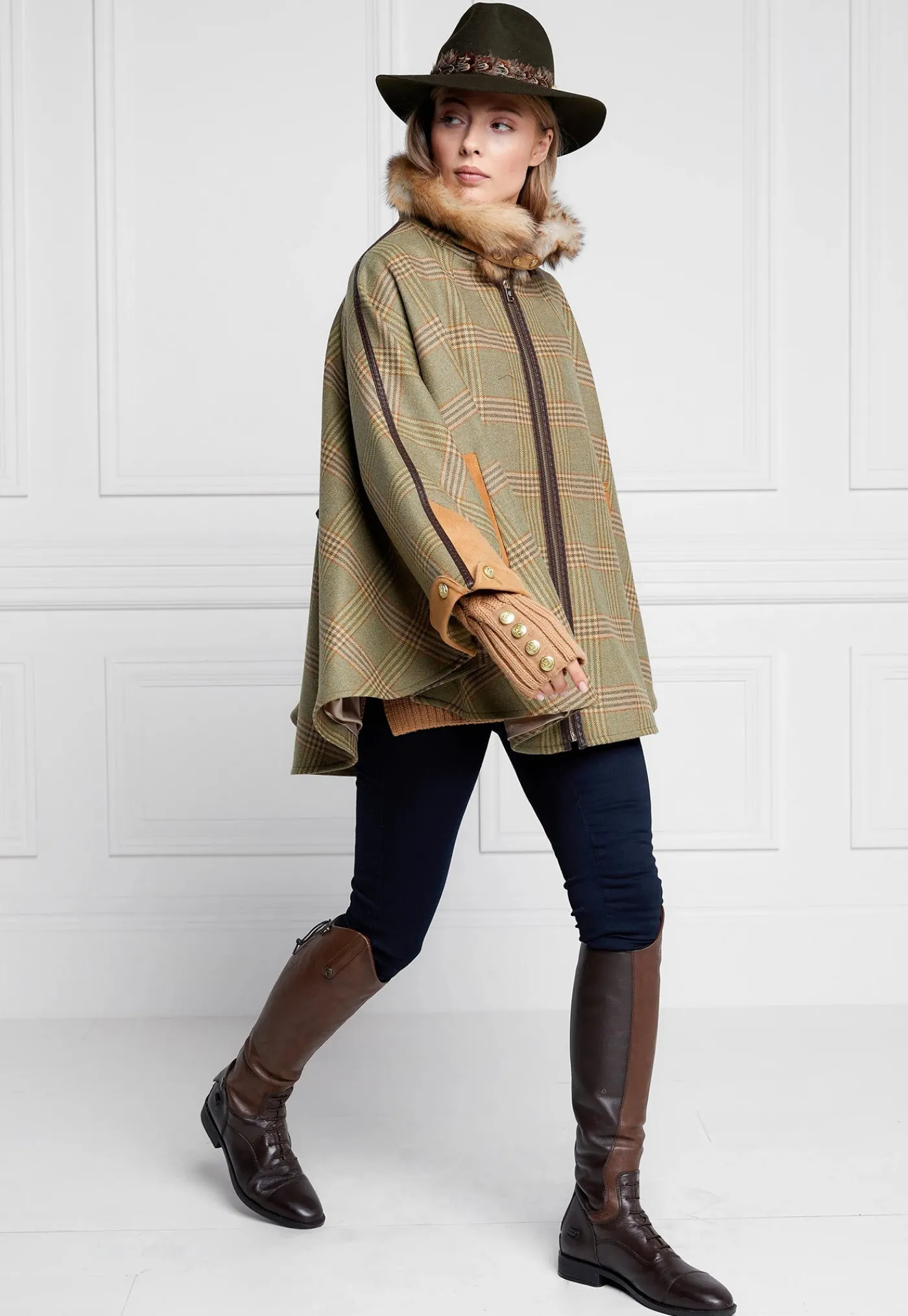 chiltern_cape__leveret_1.webp Clearance Chiltern Cape - Leveret Women Coats