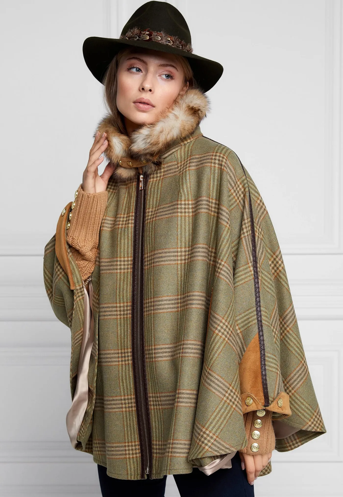 chiltern_cape__leveret_2.webp Clearance Chiltern Cape - Leveret Women Coats