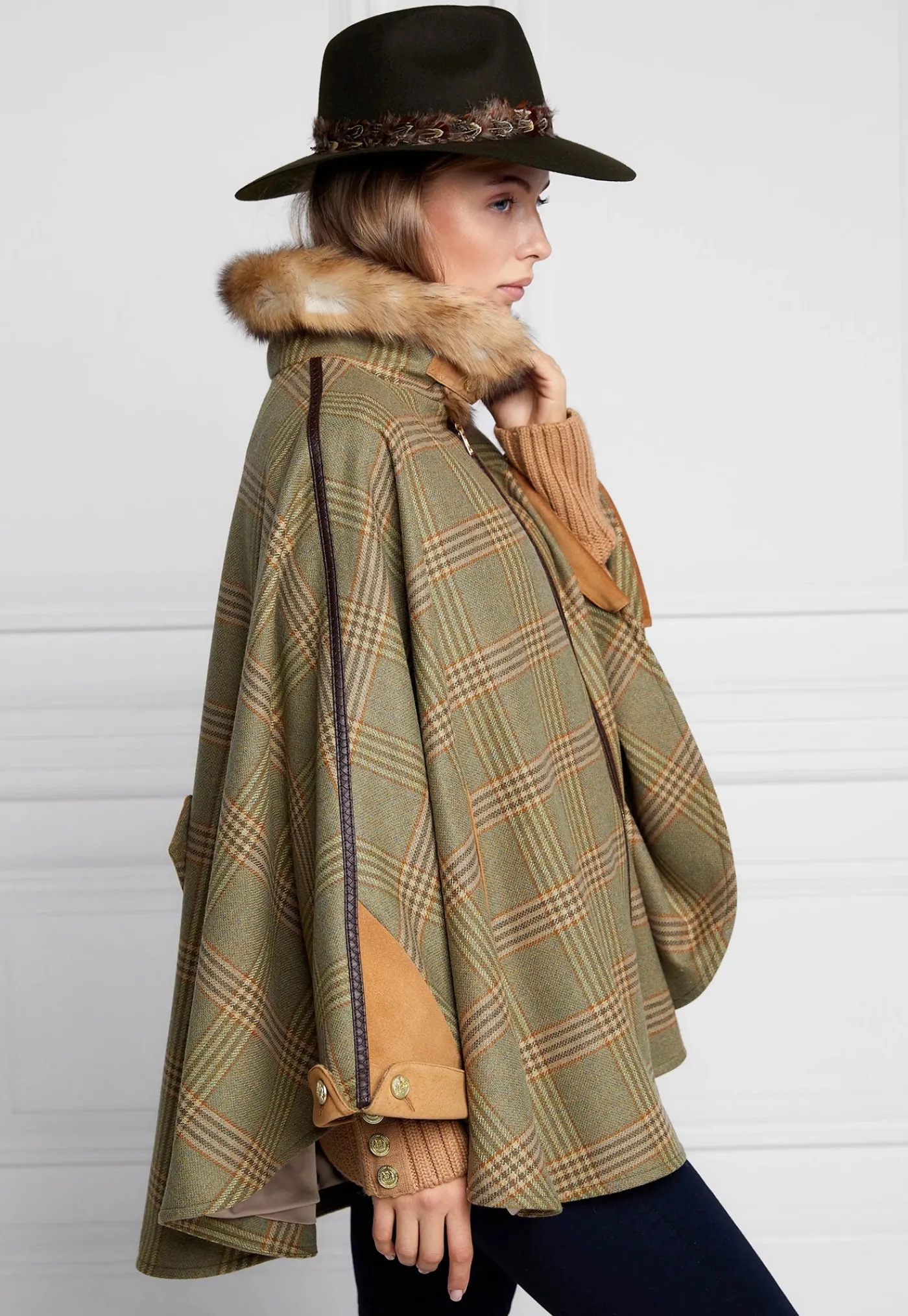 chiltern_cape__leveret_4.webp Clearance Chiltern Cape - Leveret Women Coats