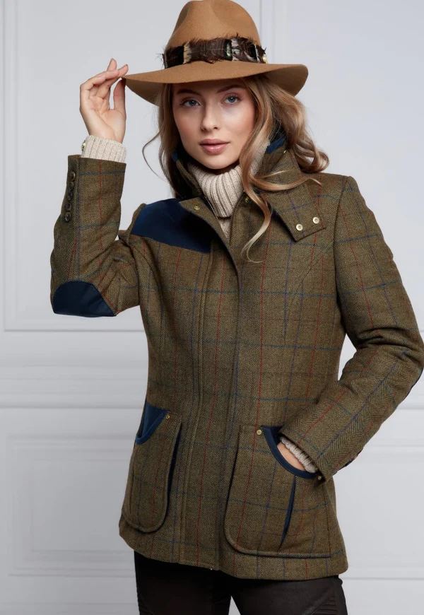 Fashion Country Classic Jacket - Glen Green Check Women Blazers & Jackets