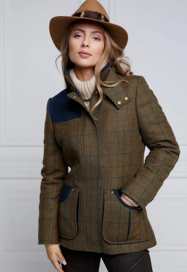 Fashion Country Classic Jacket - Glen Green Check Women Blazers & Jackets
