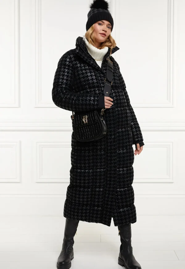Discount Crawford Longline Coat - Mono Houndstooth Women Coats