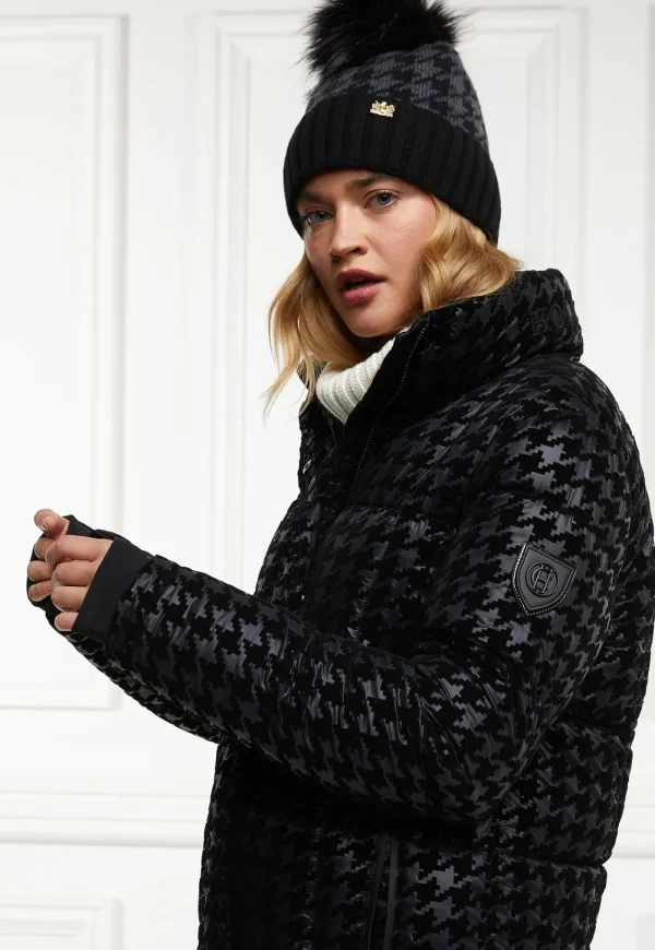 Discount Crawford Longline Coat - Mono Houndstooth Women Coats
