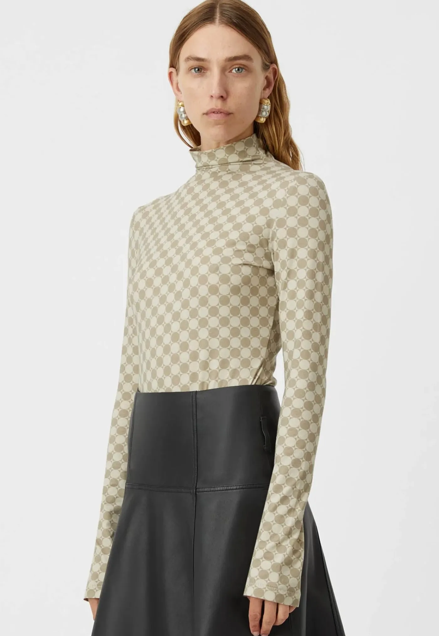dionne_top__taupe_print_1.webp Discount Dionne Top - Taupe Print Women Tops & Tees