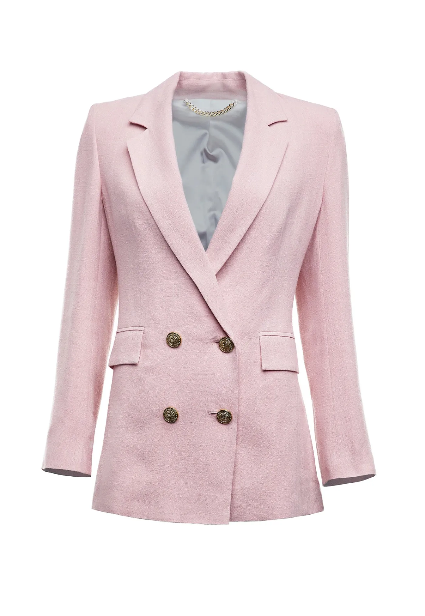 double_breasted_blazer__p_5.webp Hot Double Breasted Blazer - Pink Linen Women Blazers & Jackets