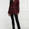 Outlet Double Breasted Blazer - Red Houndstooth Women Blazers & Jackets